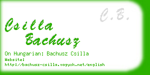 csilla bachusz business card